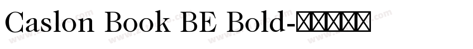 Caslon Book BE Bold字体转换